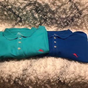 Set of 2 Tommy Bahama Short Sleeve Emfielder Polos